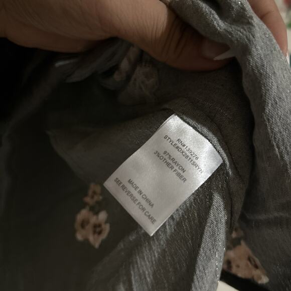 Daniel Rainn Floral Women Woven Long Sleeve Blouse Size 2X NWT $80 - Picture 4 of 5